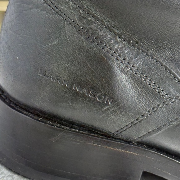 (B2)Mark Nason Los Angeles
Black Leather Lace-Up Boots with Side Zip -Men's 10.5 - Picture 2 of 12